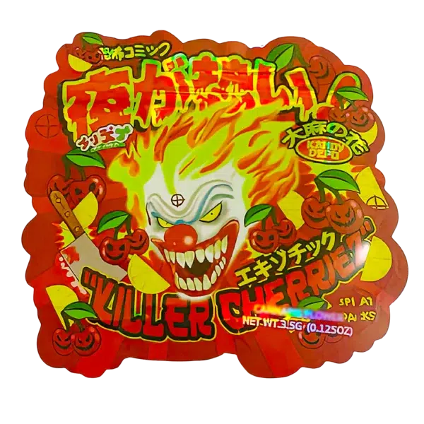 3.5g Shaped Mylar Bag (50 Count) Killer Cherriez MB35-SHAPE-036