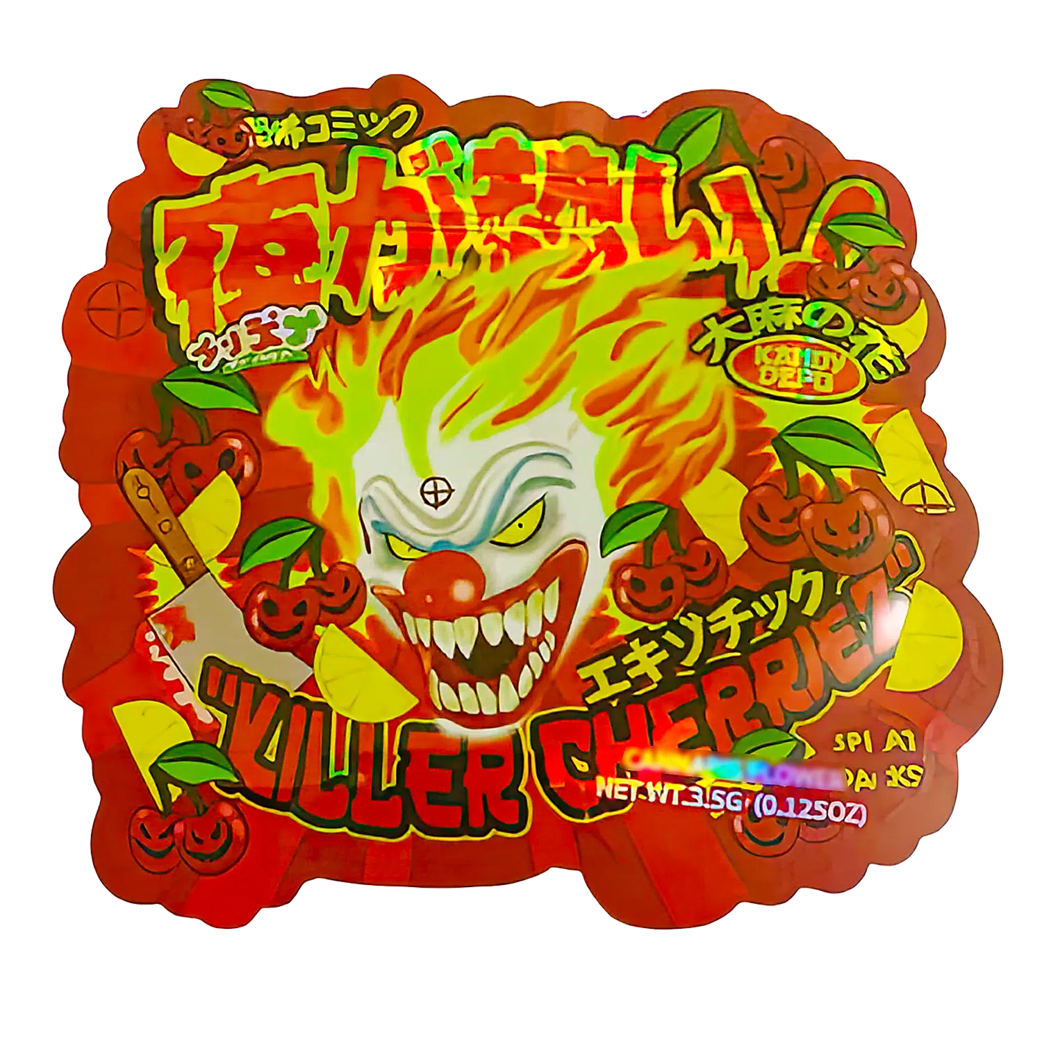 3.5g Shaped Mylar Bag (50 Count) Killer Cherriez MB35-SHAPE-036