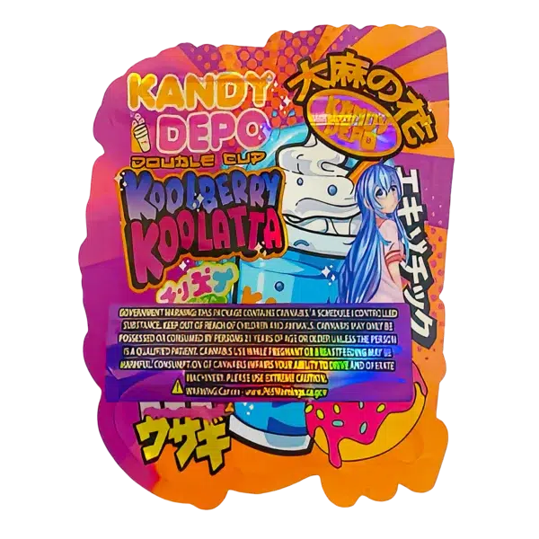 3.5g Shaped Mylar Bag (50 Count) Kandy Depo Koolberry Koolatta MB35-SHAPE-041 - Image 2