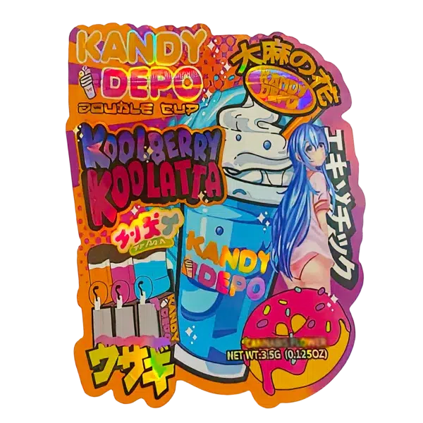 3.5g Shaped Mylar Bag (50 Count) Kandy Depo Koolberry Koolatta MB35-SHAPE-041