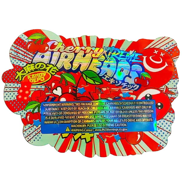 3.5g Shaped Mylar Bag (50 Count) Cherry Xtreme Airheads MB35-SHAPE-043 - Image 2