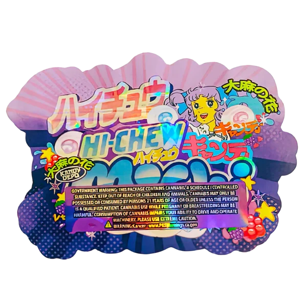 3.5g Shaped Mylar Bag (50 Count) Hi-Chew Mochi MB35-SHAPE-044 - Image 2