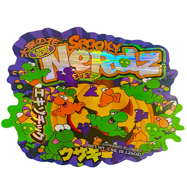 3.5g Shaped Mylar Bag (50 Count) Spooky Nerdz MB35-SHAPE-046