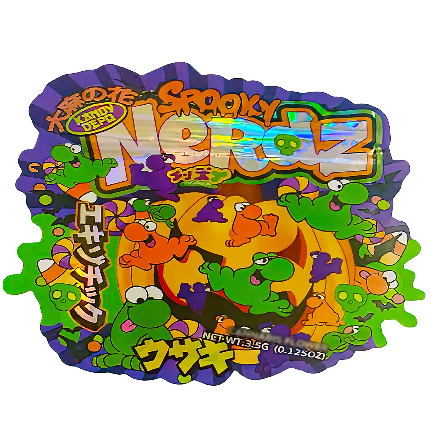 3.5g Shaped Mylar Bag (50 Count) Spooky Nerdz MB35-SHAPE-046
