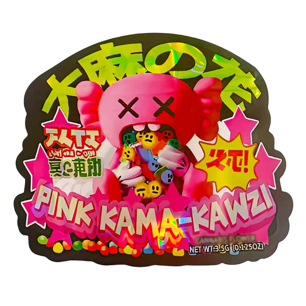 3.5g Shaped Mylar Bag (50 Count) Pink Kama-Kawzi MB35-SHAPE-051