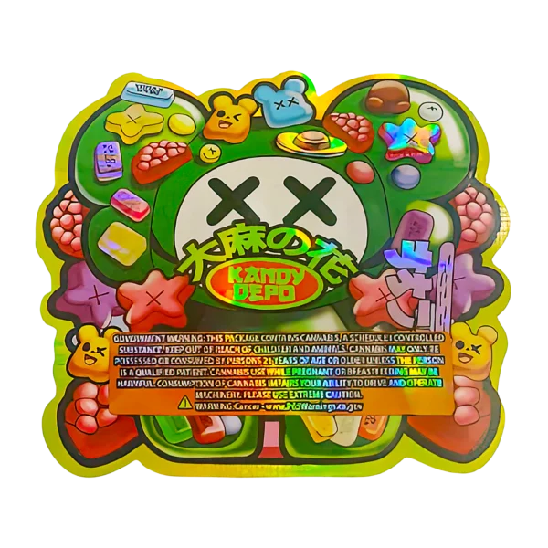 3.5g Shaped Mylar Bag (50 Count) Kandy Depo Bear XX MB35-SHAPE-052 - Image 2