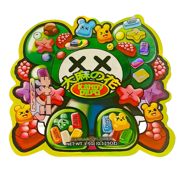 3.5g Shaped Mylar Bag (50 Count) Kandy Depo Bear XX MB35-SHAPE-052