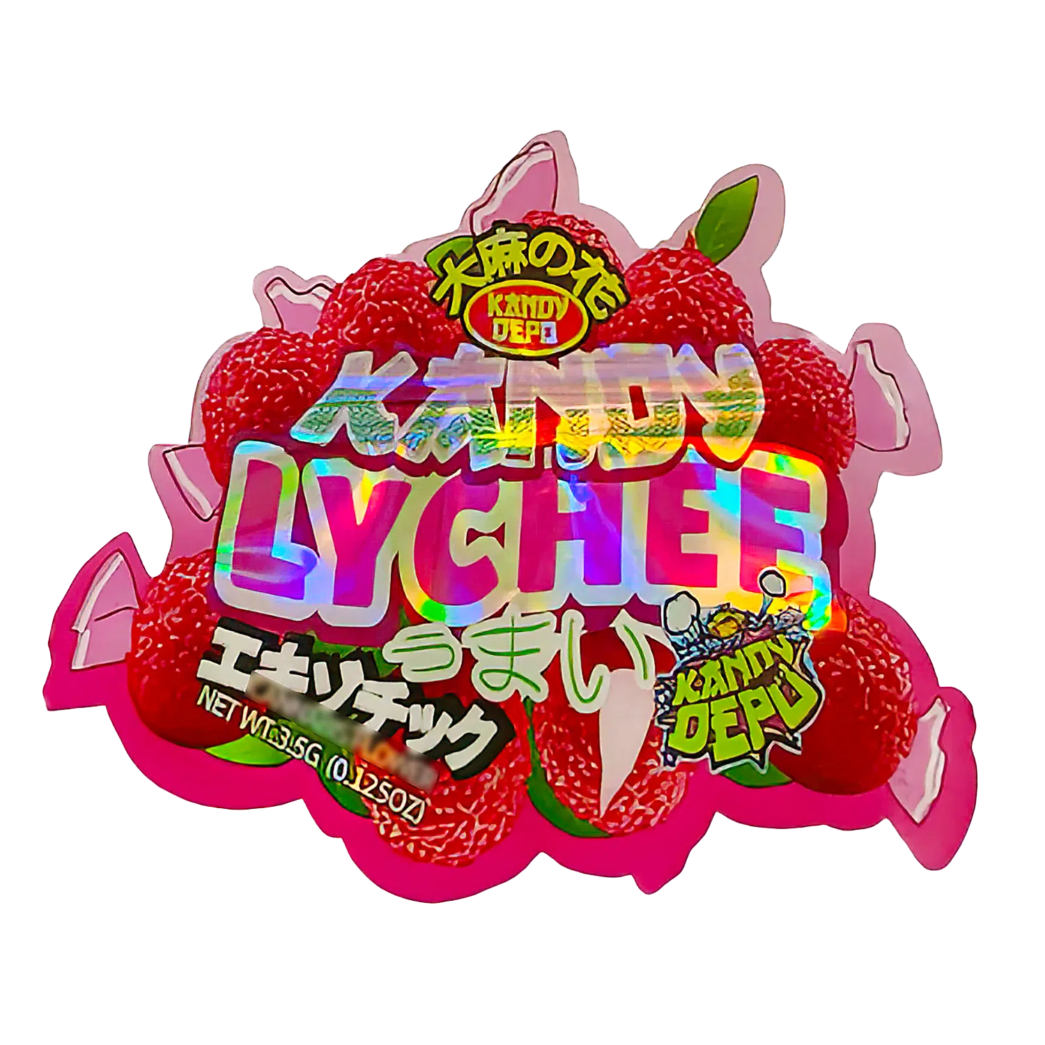 3.5g Shaped Mylar Bag (50 Count) Kandy Lyuchee MB35-SHAPE-054