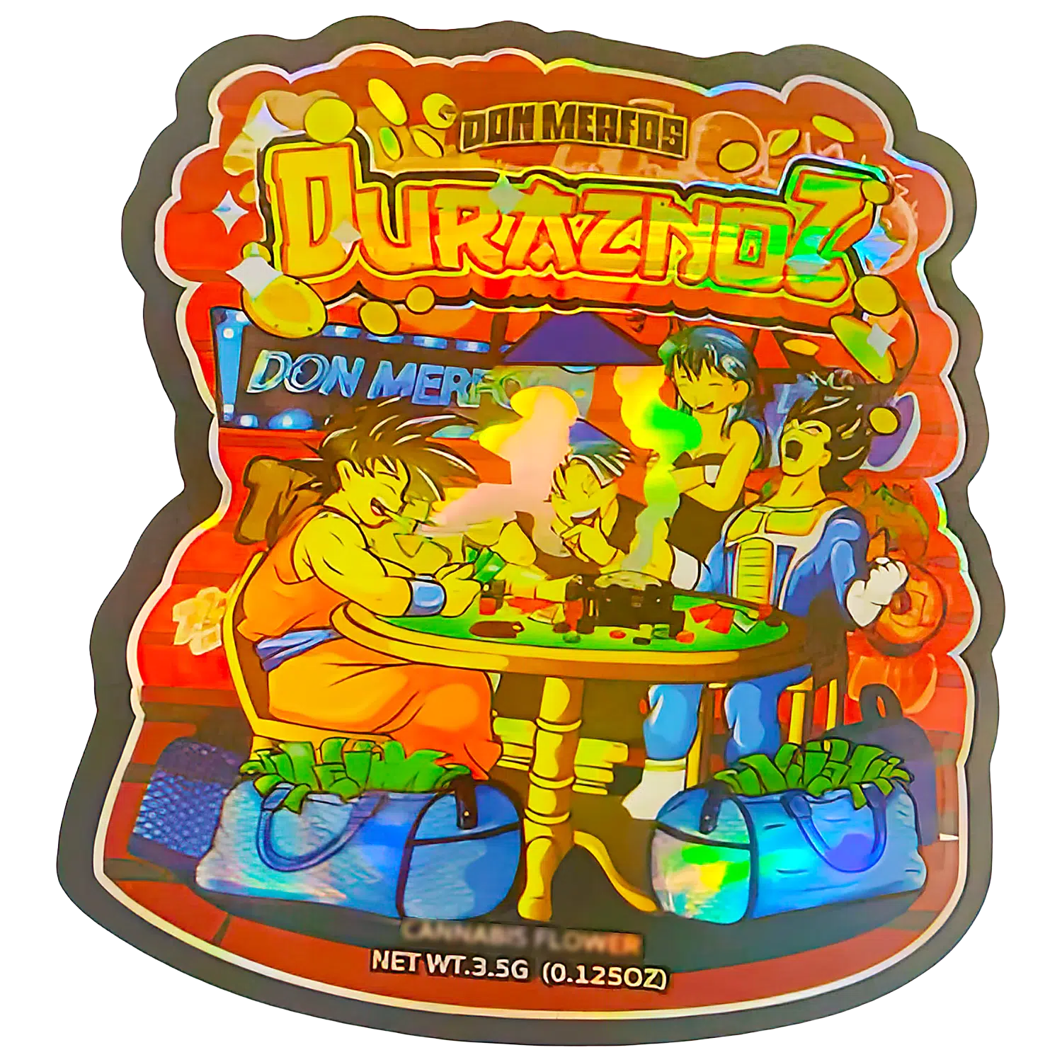 3.5g Shaped Mylar Bag (50 Count) Duraznoz Don Merfos MB35-SHAPE-068