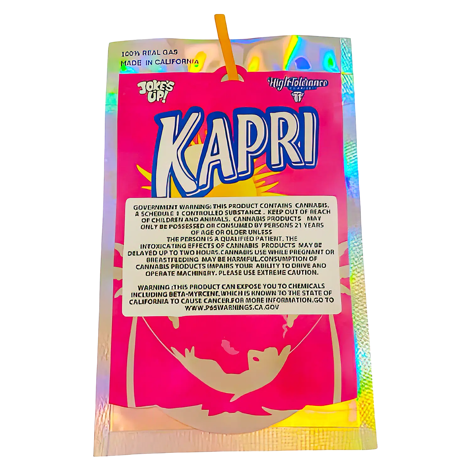 3.5g Shaped Mylar Bag (50 Count) Kapri Pink Lemonade MB35-SHAPE-075 - Image 2