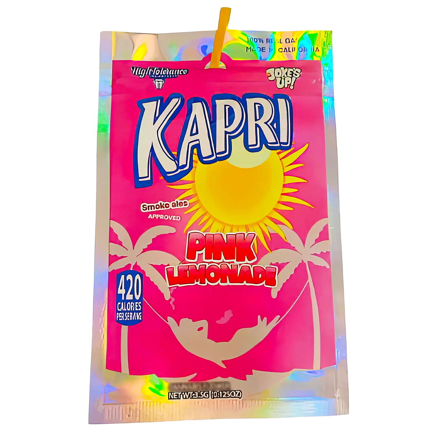 3.5g Shaped Mylar Bag (50 Count) Kapri Pink Lemonade MB35-SHAPE-075