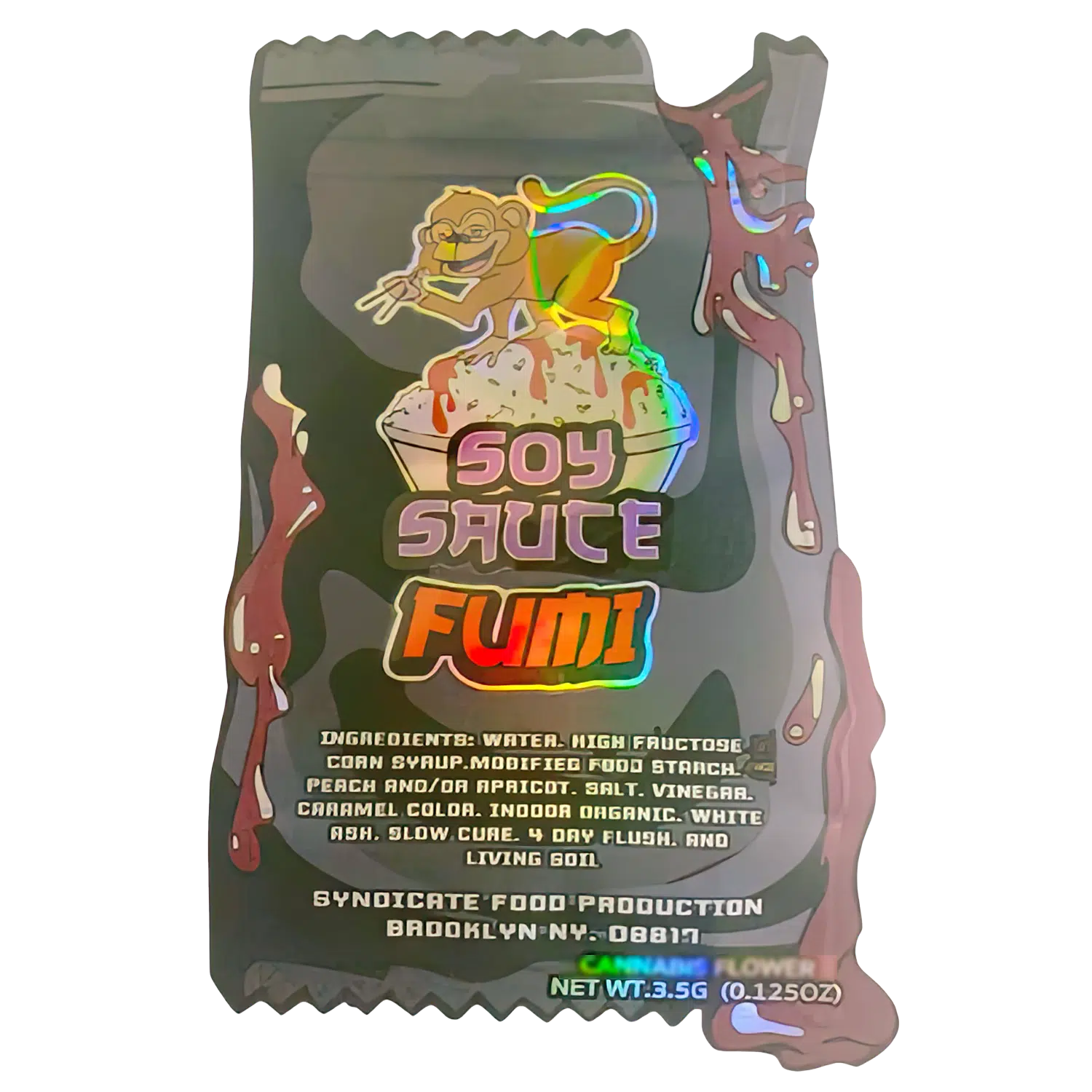 3.5g Shaped Mylar Bag (50 Count) Soy Sauce Fumi MB35-SHAPE-080