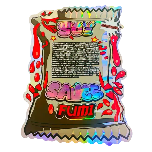 3.5g Shaped Mylar Bag (50 Count) Soy Sauce Fumi MB35-SHAPE-082 - Image 2
