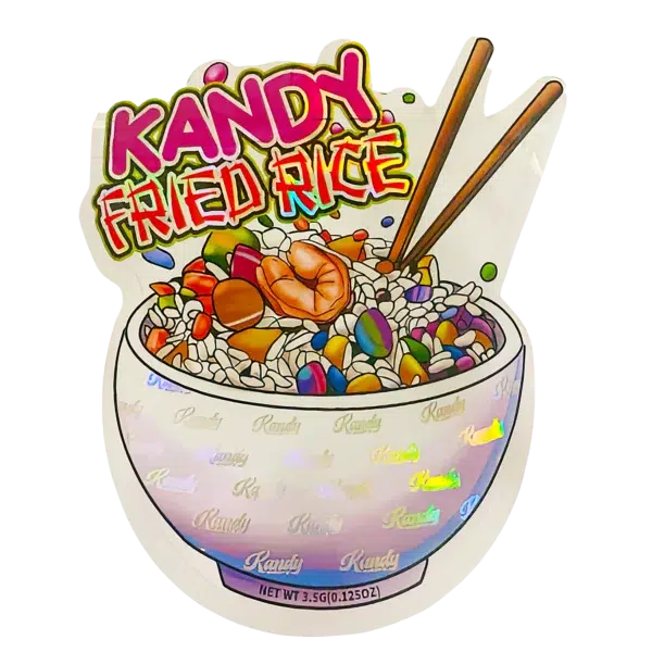 3.5g Shaped Mylar Bag (50 Count) Kandy Fried Rice MB35-SHAPE-085