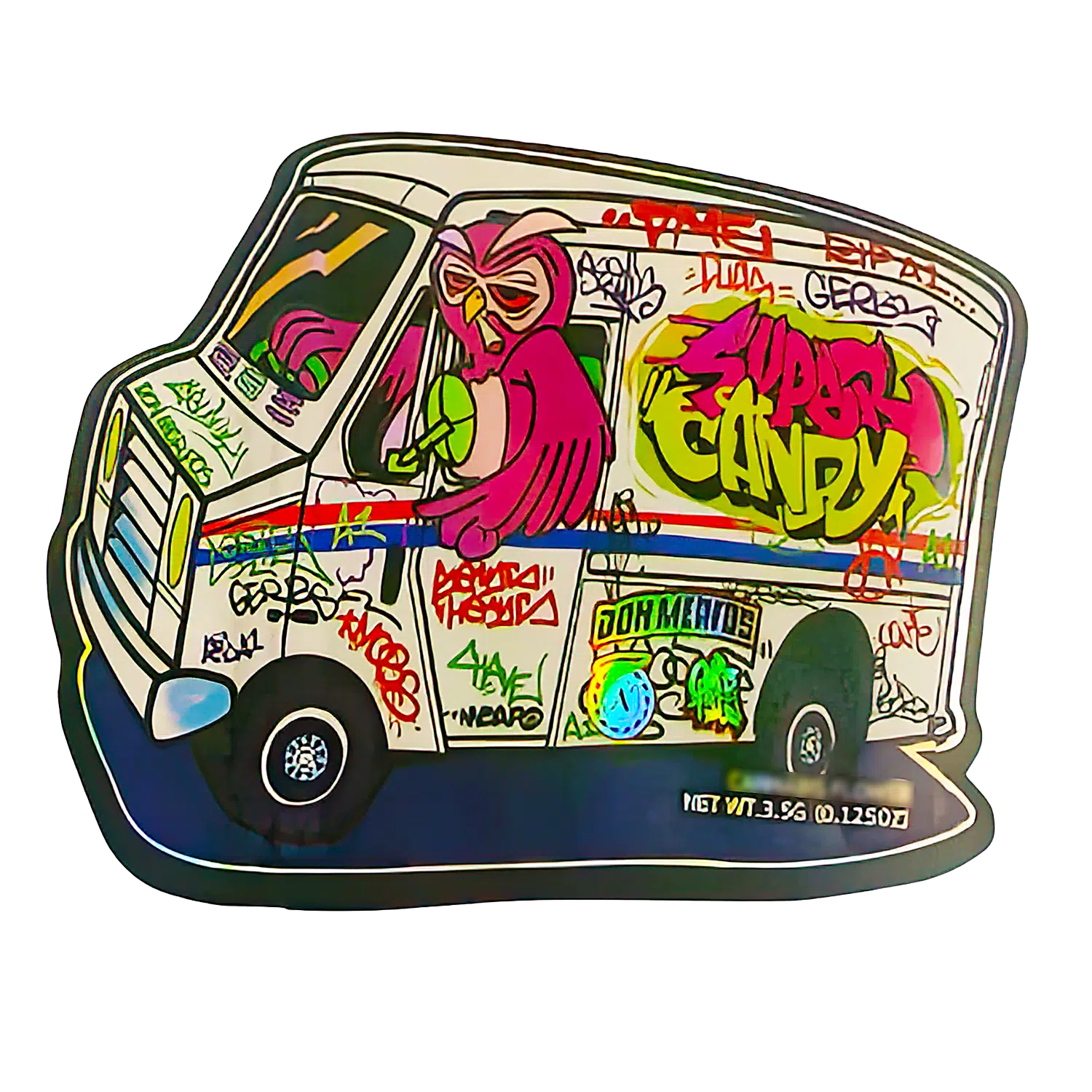 3.5g Shaped Mylar Bag (50 Count) Super Candy Truck MB35-SHAPE-086