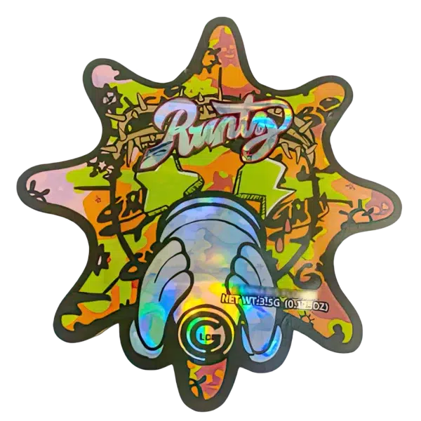 3.5g Shaped Mylar Bag (50 Count) Runtz MB35-SHAPE-090