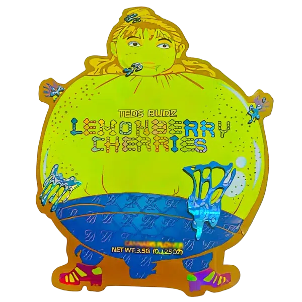3.5g Shaped Mylar Bag (50 Count) Teds Budz Lemonberry Cherries MB35-SHAPE-093