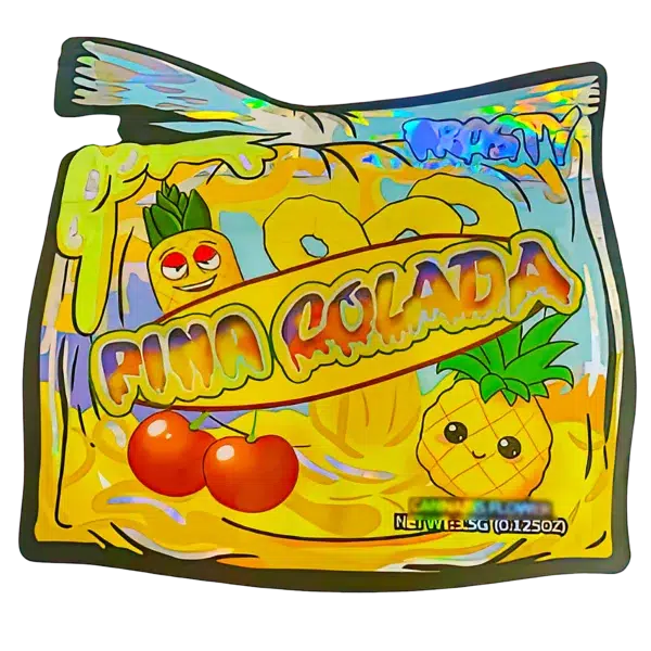 3.5g Shaped Mylar Bag (50 Count) Pina Colada MB35-SHAPE-099