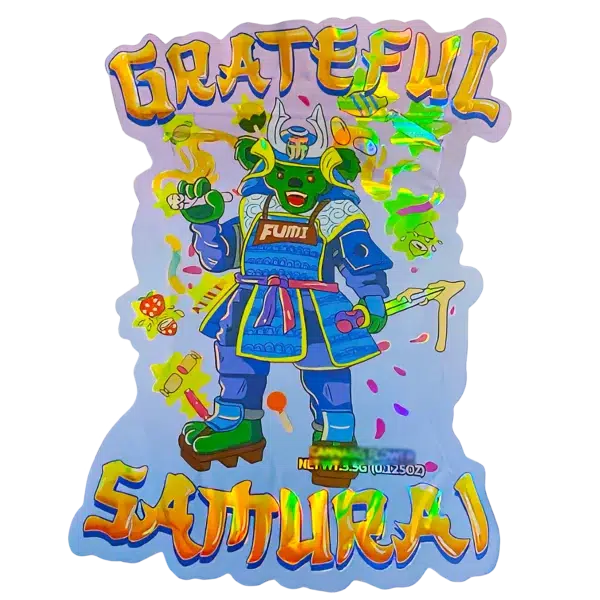 3.5g Shaped Mylar Bag (50 Count) Grateful Samurai MB35-SHAPE-100