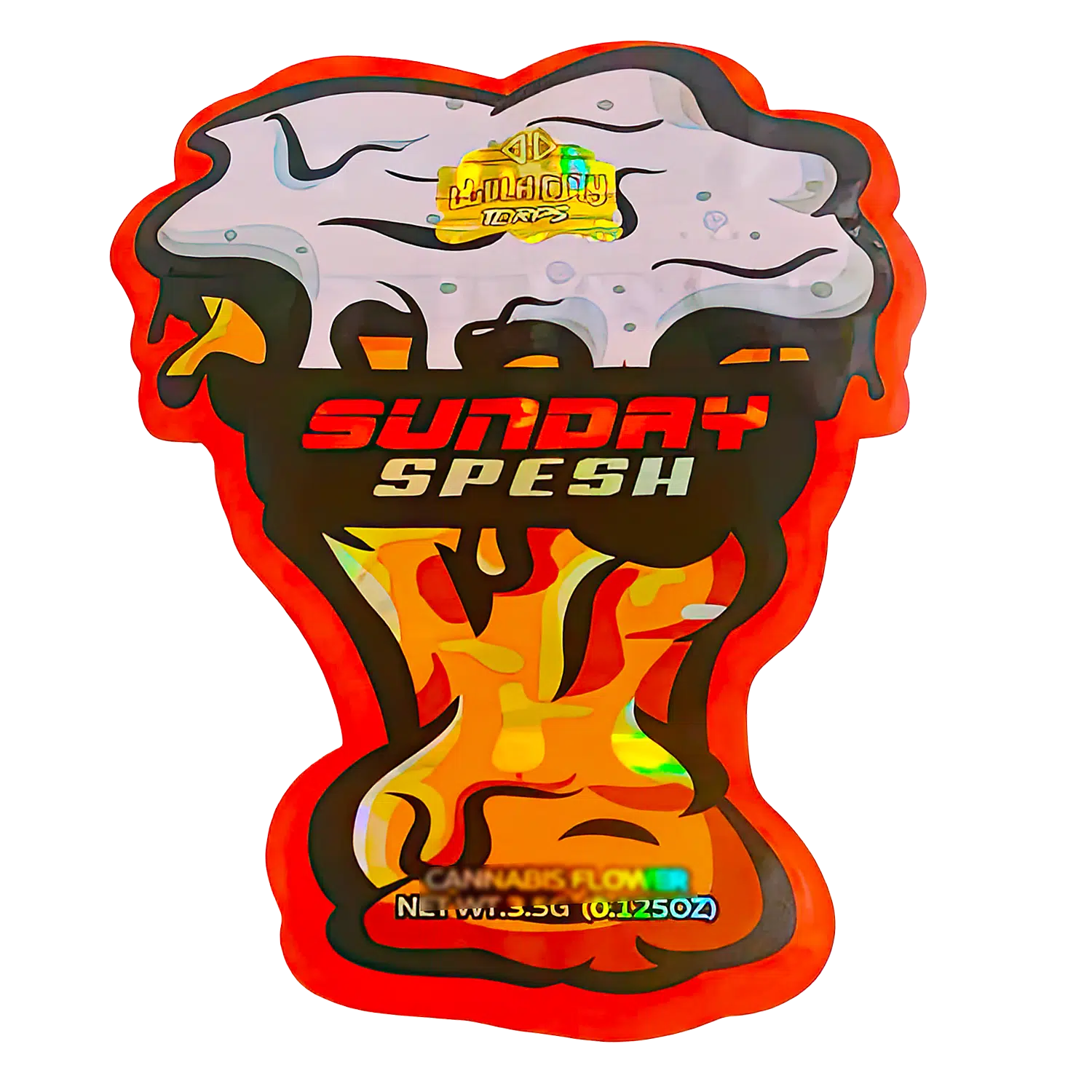 3.5g Shaped Mylar Bag (50 Count) Sunday Spesh MB35-SHAPE-102