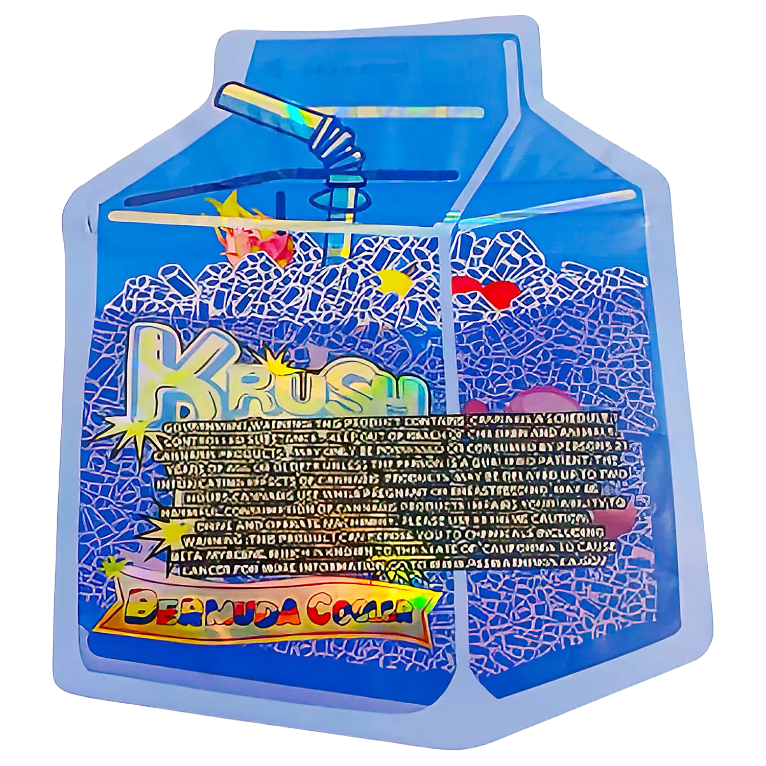 3.5g Shaped Mylar Bag (50 Count) Krush Ice MB35-SHAPE-108 - Image 2