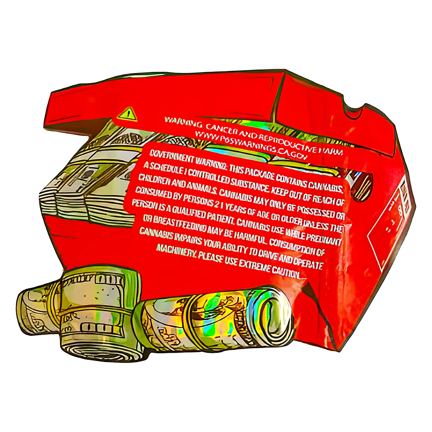 3.5g Shaped Mylar Bag (50 Count) High Roller MB35-SHAPE-109 - Image 2