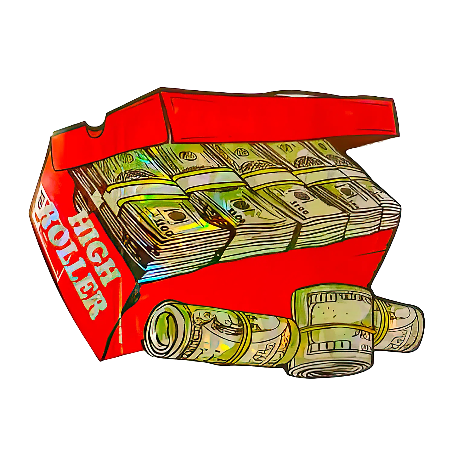 3.5g Shaped Mylar Bag (50 Count) High Roller MB35-SHAPE-109