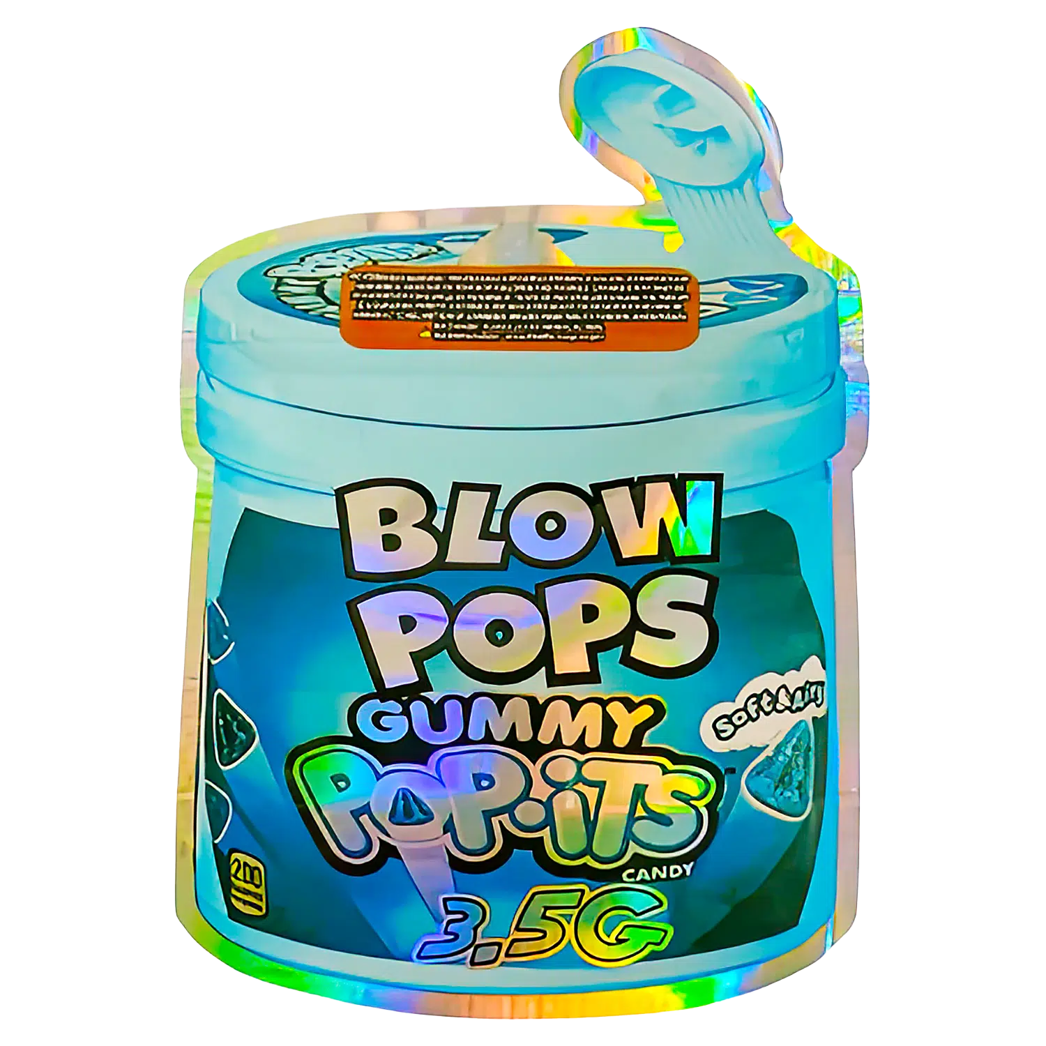 3.5g Shaped Mylar Bag (50 Count) Blow Pops Gummy Popits MB35-SHAPE-112 - Image 2
