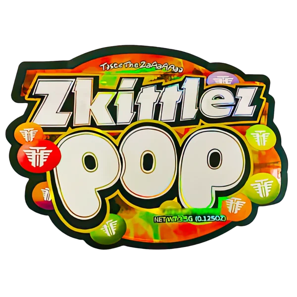 3.5g Shaped Mylar Bag (50 Count) Zkittlez Pop MB35-SHAPE-116