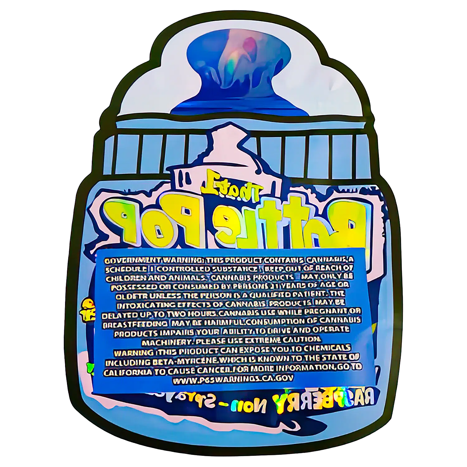 3.5g Shaped Mylar Bag (50 Count) Bottle Pop MB35-SHAPE-118 - Image 2