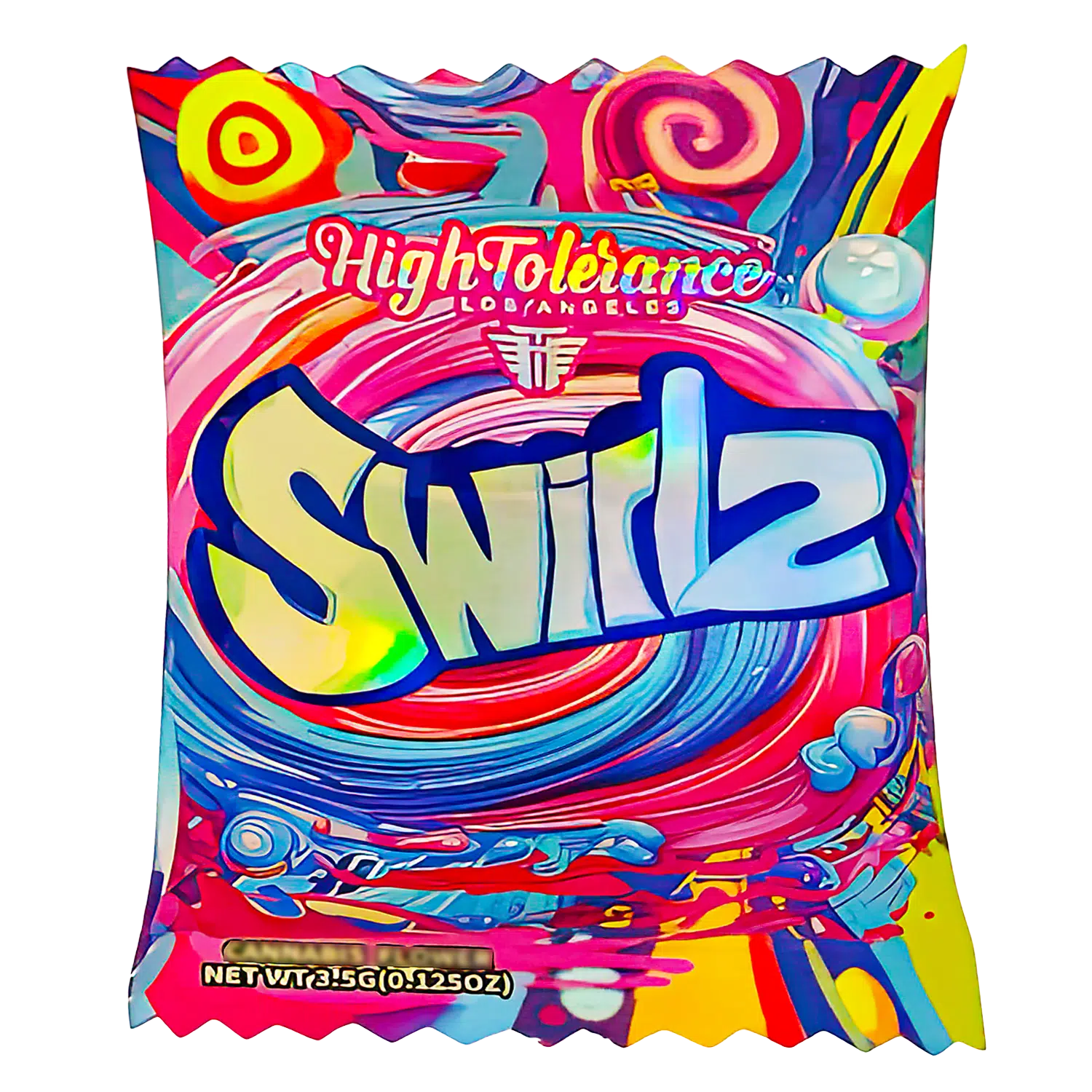 3.5g Shaped Mylar Bag (50 Count) High Tolerance Swirlz MB35-SHAPE-125