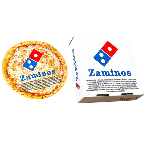 Bag-n-Box 3.5g Mylar Pizza Packaging Set (12 Count Bags + Boxes) ZAMINOS PNB-SHAPED-002