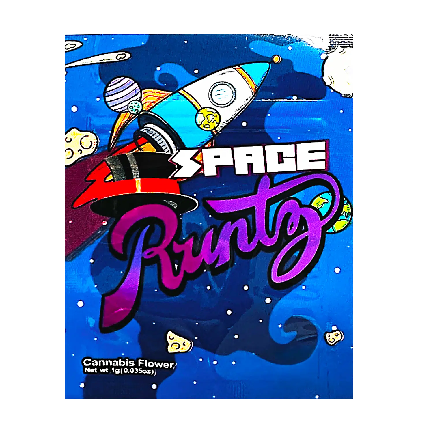1 Gram Mylar Bag S1G Style – Premium Smell-Proof Flower Packaging – Space Runtz (100 Count) S1G-013
