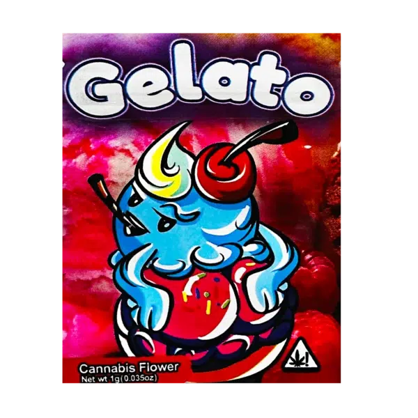1 Gram Mylar Bag S1G Style – Premium Smell-Proof Flower Packaging - Gelato (100 Count) S1G-014