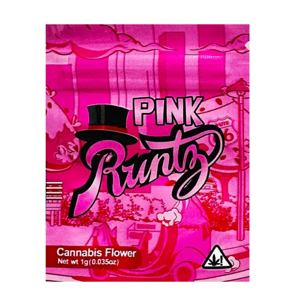 1 Gram Mylar Bag S1G Style – Premium Smell-Proof Flower Packaging - Pink Runtz (100 Count) S1G-020
