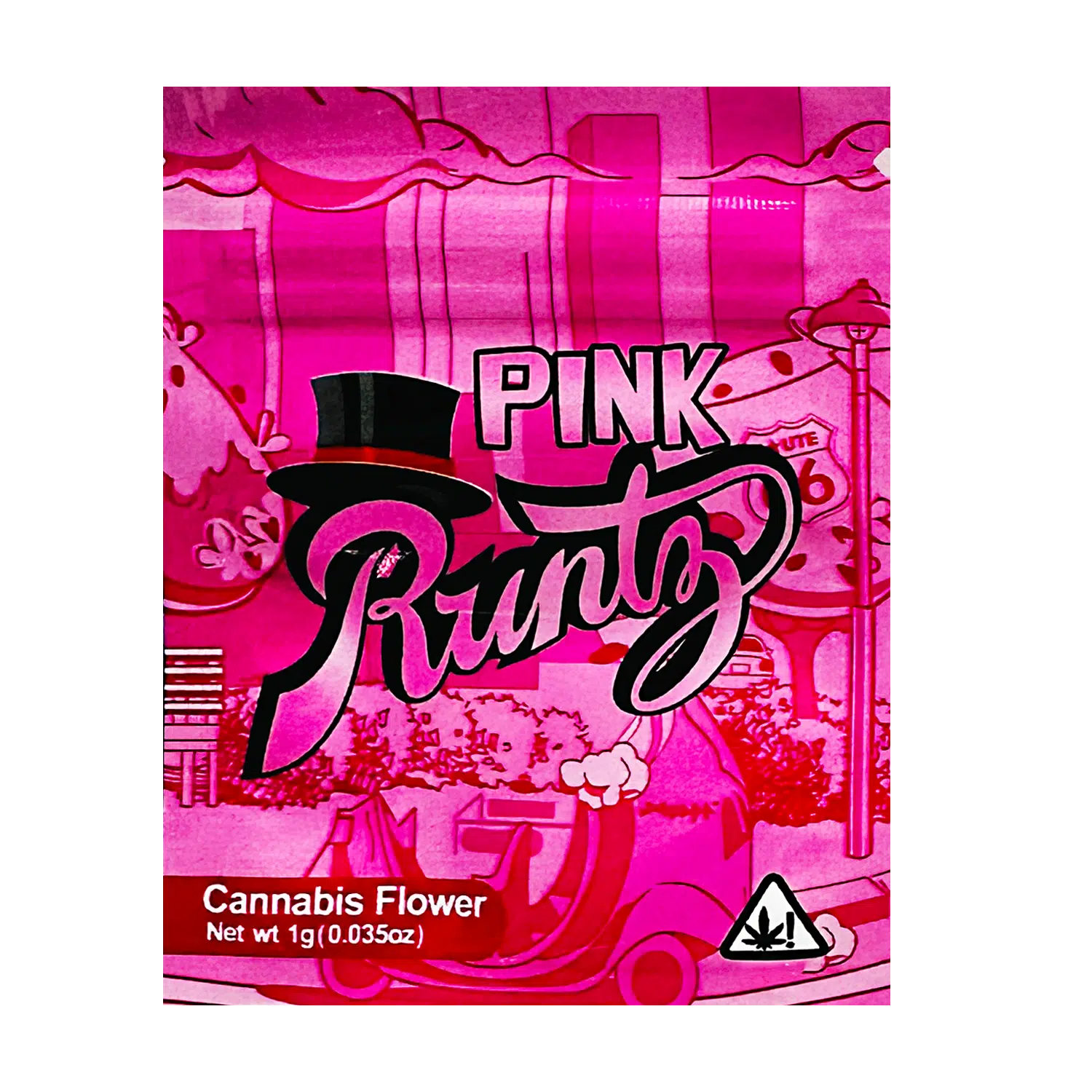 1 Gram Mylar Bag S1G Style – Premium Smell-Proof Flower Packaging – Pink Runtz (100 Count) S1G-020