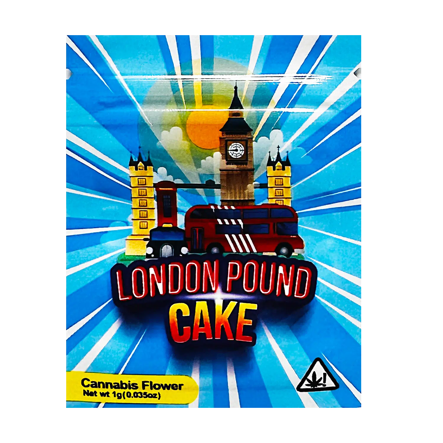 1 Gram Mylar Bag S1G Style – Premium Smell-Proof Flower Packaging – London Pound Cake (100 Count) S1G-022