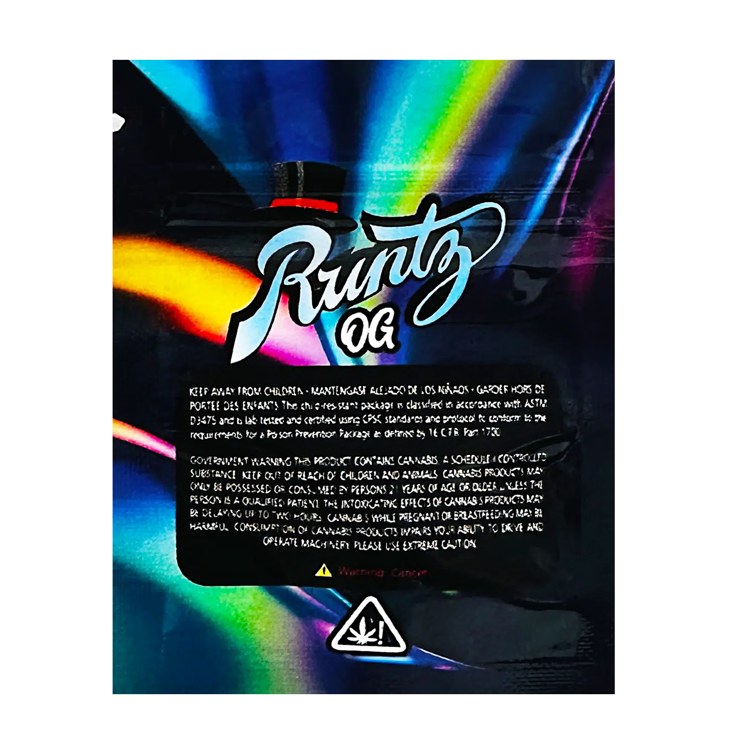 1 Gram Mylar Bag S1G Style – Premium Smell-Proof Flower Packaging - Runtz OG (100 Count) S1G-023 - Image 2