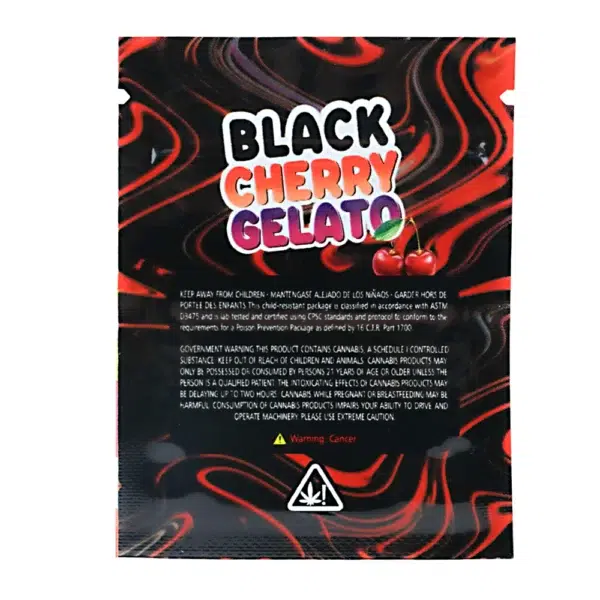 1 Gram Stock Mylar Bag – Premium Smell-Proof Flower Packaging - Black Cherry Gelato (100 Count) WSMB-1G-045 - Image 2