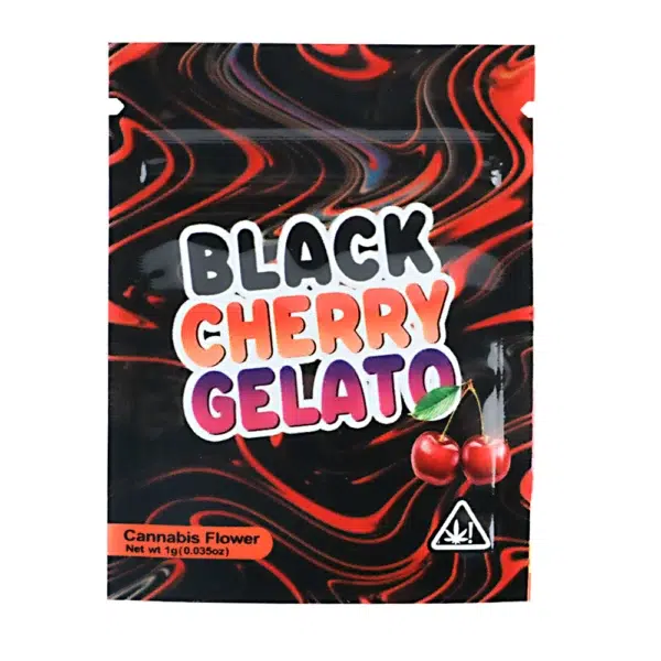 1 Gram Stock Mylar Bag – Premium Smell-Proof Flower Packaging - Black Cherry Gelato (100 Count) WSMB-1G-045