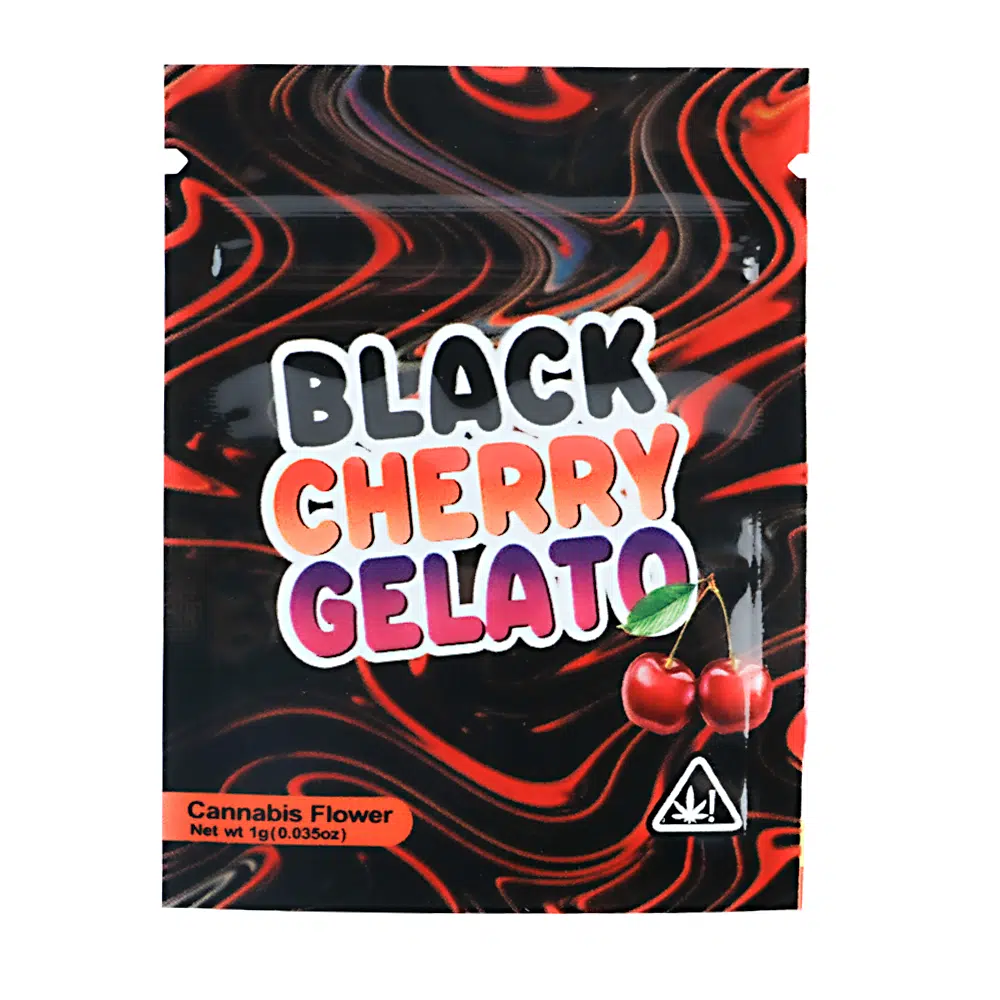 1 Gram Stock Mylar Bag – Premium Smell-Proof Flower Packaging – Black Cherry Gelato (100 Count) WSMB-1G-045