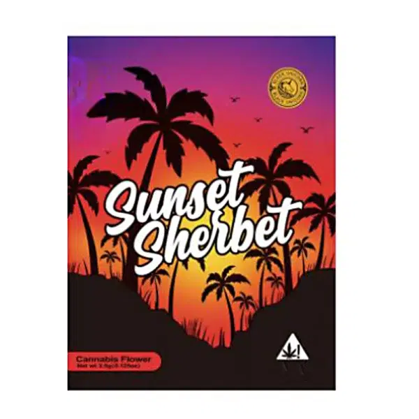 1 Gram Stock Mylar Bag – Premium Smell-Proof Flower Packaging - Sunset Sherbet (100 Count) WSMB-1G-055