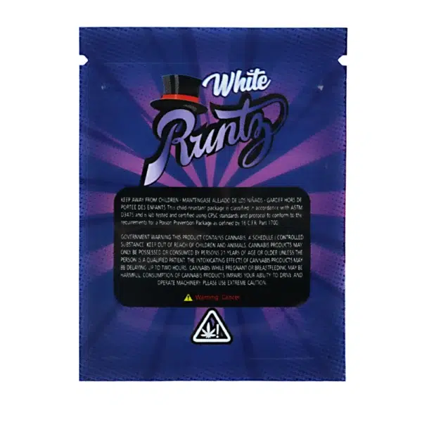 1 Gram Stock Mylar Bag – Premium Smell-Proof Flower Packaging - White Runtz (100 Count) WSMB-1G-058 - Image 2