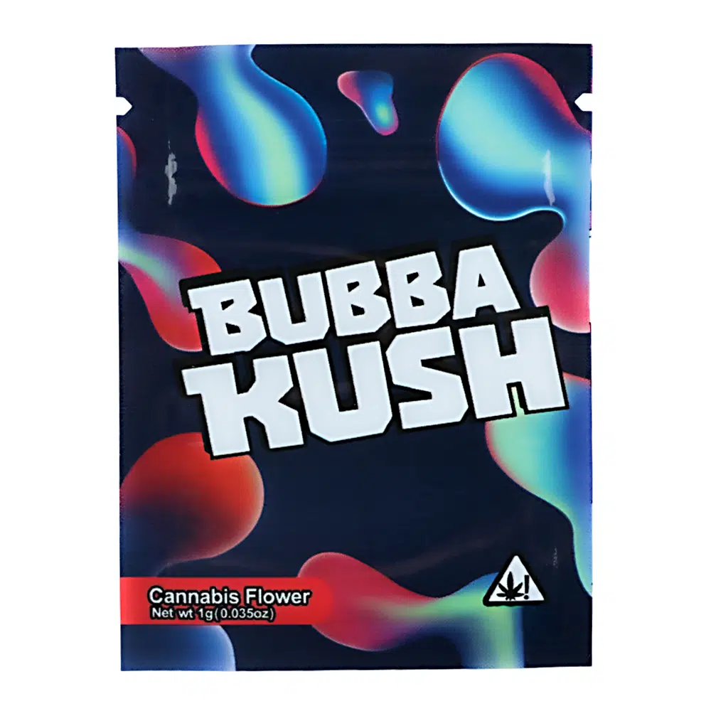 1 Gram Stock Mylar Bag – Premium Smell-Proof Flower Packaging – Bubba Kush (100 Count) WSMB-1G-061