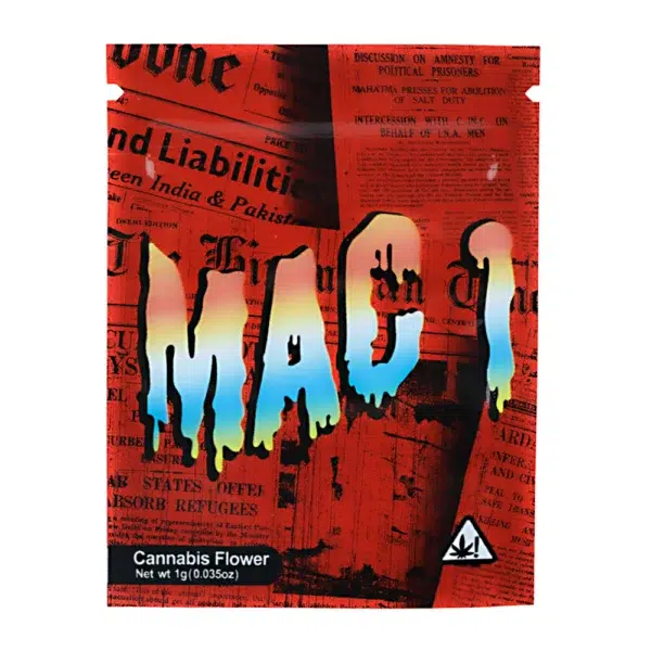 1 Gram Stock Mylar Bag – Premium Smell-Proof Flower Packaging - Mac 1 (100 Count) WSMB-1G-062