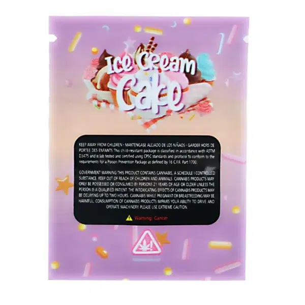 1 Gram Stock Mylar Bag – Premium Smell-Proof Flower Packaging - Ice Cream Cake (100 Count) WSMB-1G-064 - Image 2