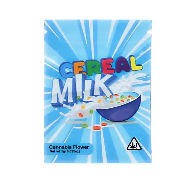 1 Gram Stock Mylar Bag – Premium Smell-Proof Flower Packaging - Cereal Milk (100 Count) WSMB-1G-066