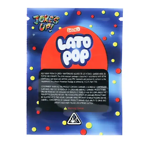 1 Gram Stock Mylar Bag – Premium Smell-Proof Flower Packaging - Latopop Jokes Up Gas Only (100 Count) WSMB-1G-070 - Image 2