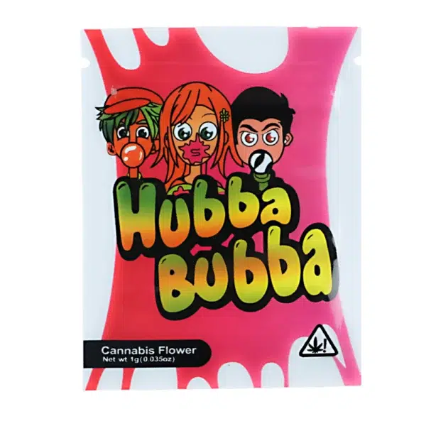 1 Gram Stock Mylar Bag – Premium Smell-Proof Flower Packaging - Hubba Bubba (100 Count) WSMB-1G-072