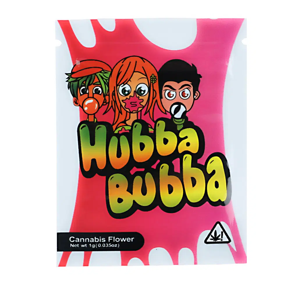1 Gram Stock Mylar Bag – Premium Smell-Proof Flower Packaging – Hubba Bubba (100 Count) WSMB-1G-072